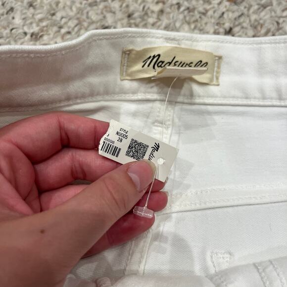 NWT Madewell Flared Wide Leg Jeans Sz 28 Pure White Casual High Waist - Picture 3 of 6